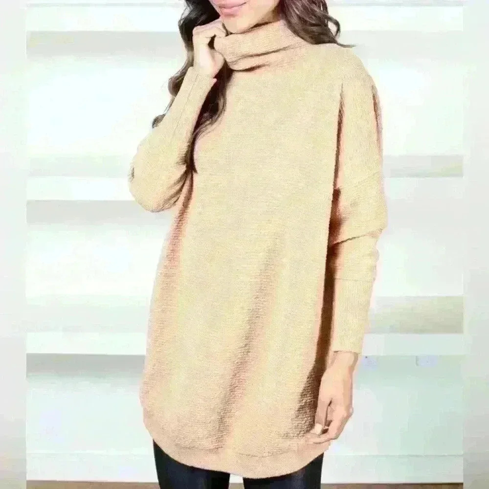 NWT Buddy Love - Women’s Small - Oversized Sweater Dress - Mara Tan